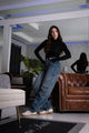 Jeans microstrass Baggy Sofia A3290