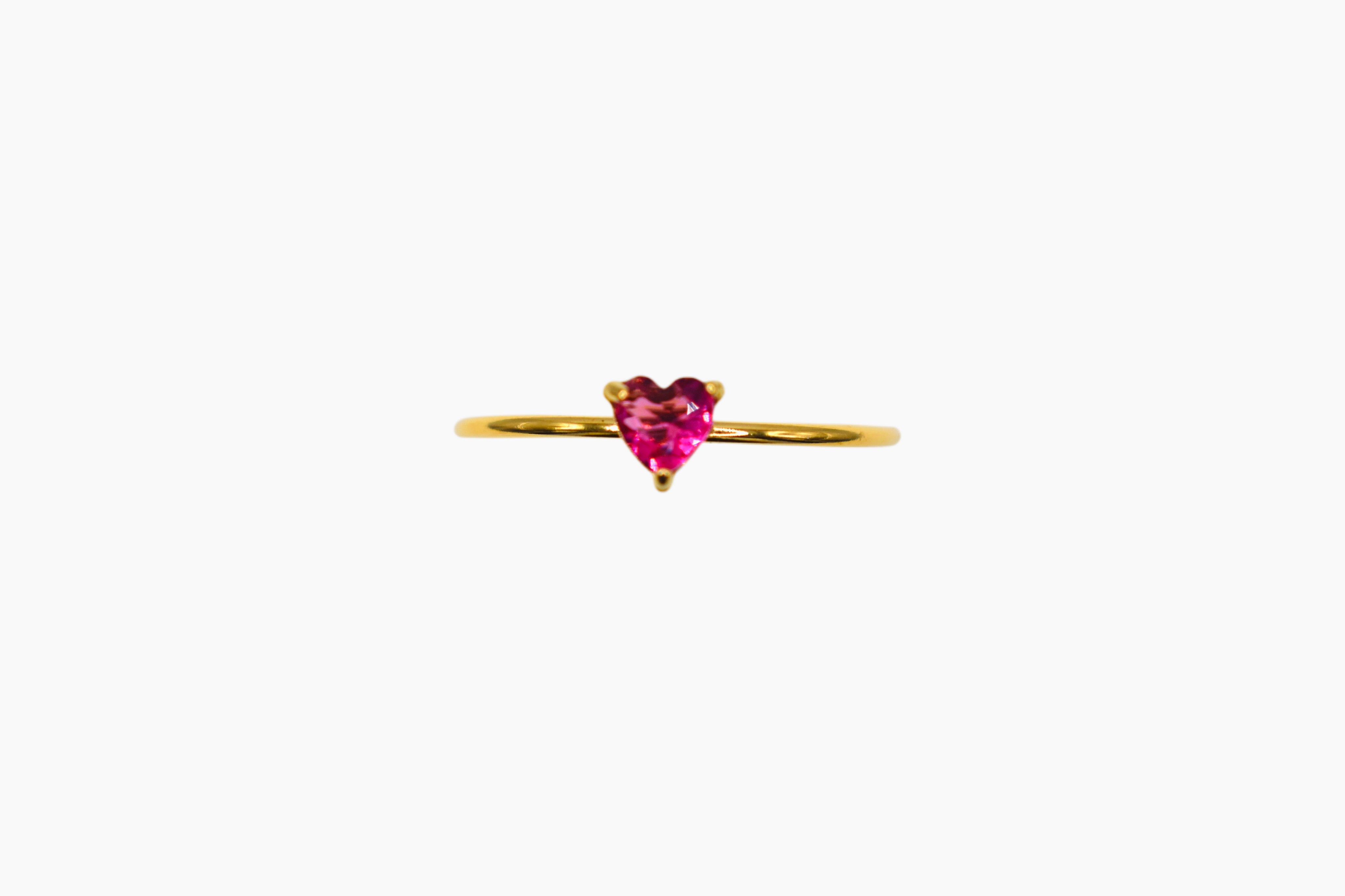 Anello slim cuoricino