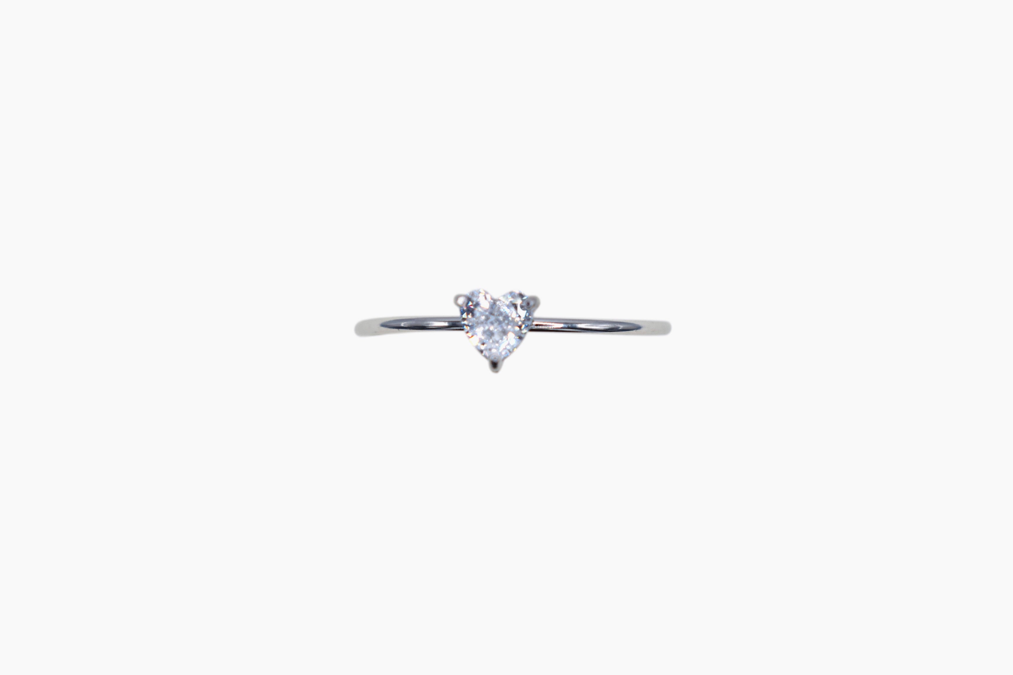 Anello slim cuoricino